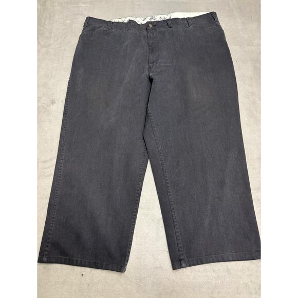 Ben Davis Pants Mens 48x30 Charcoal Twill Workwear Plenty Tough Patch Gray - Picture 1 of 9
